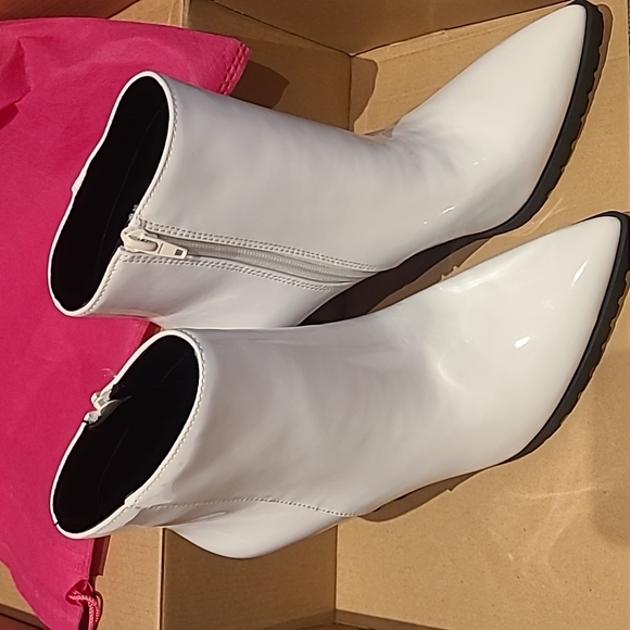 White high heel booties - Picture 4 of 6